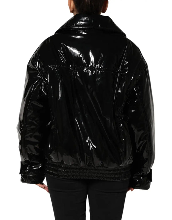 Dolce &amp; Gabbana Black Polyester Quilted Puffer Coat Jacket