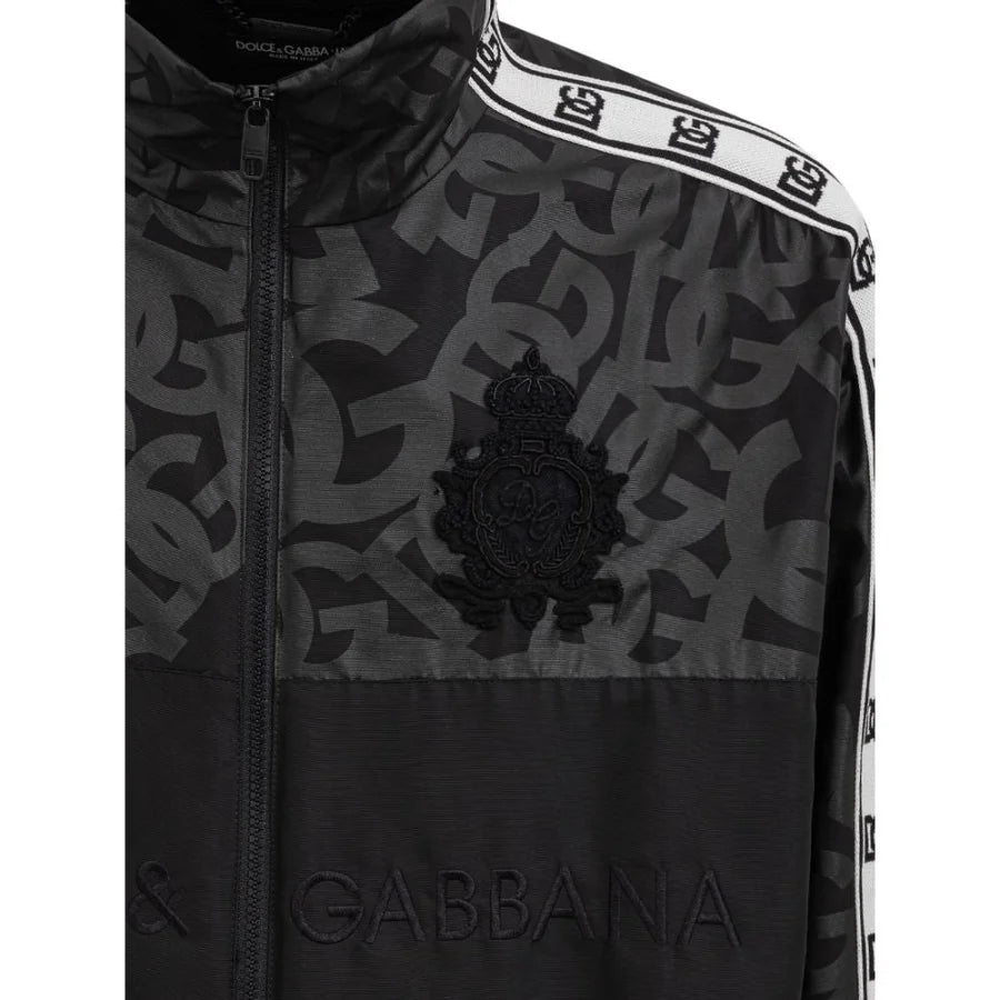 Dolce & Gabbana Black Polyester Shell Jacket
