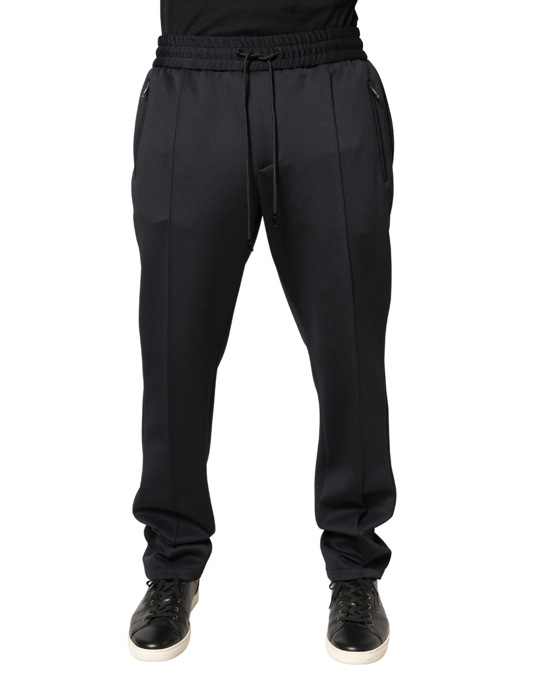 Dolce &amp; Gabbana Black Polyester Skinny Jogger Trouser Pants
