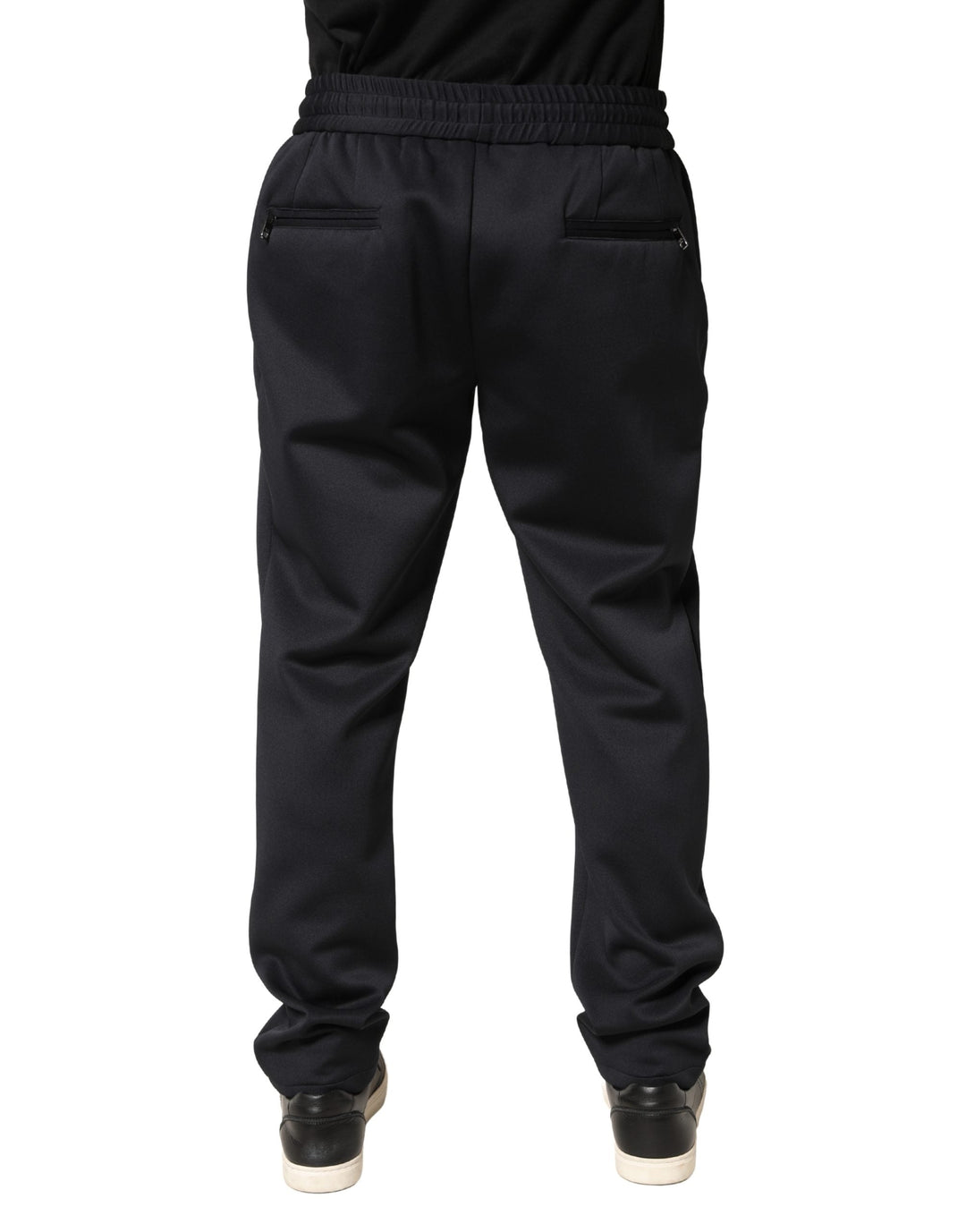 Dolce &amp; Gabbana Black Polyester Skinny Jogger Trouser Pants