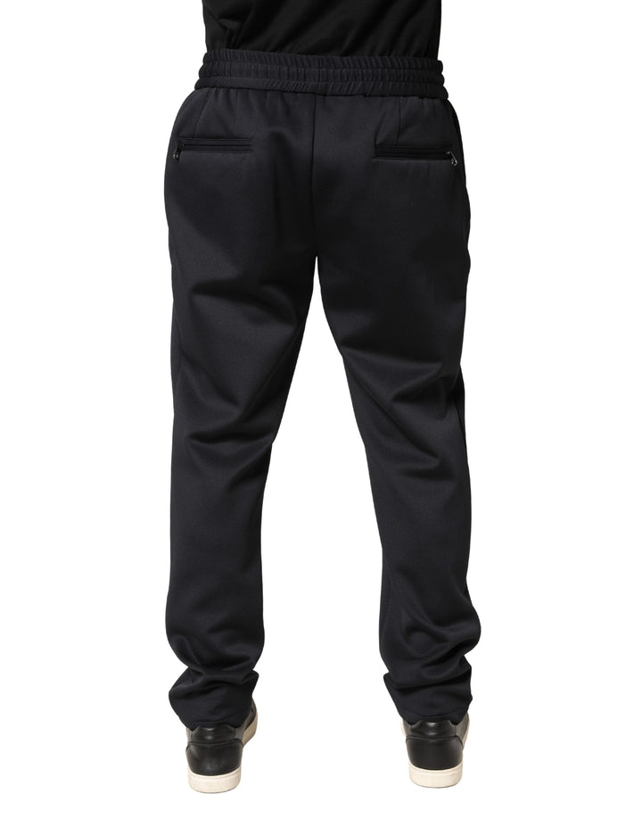 Dolce &amp; Gabbana Black Polyester Skinny Jogger Trouser Pants