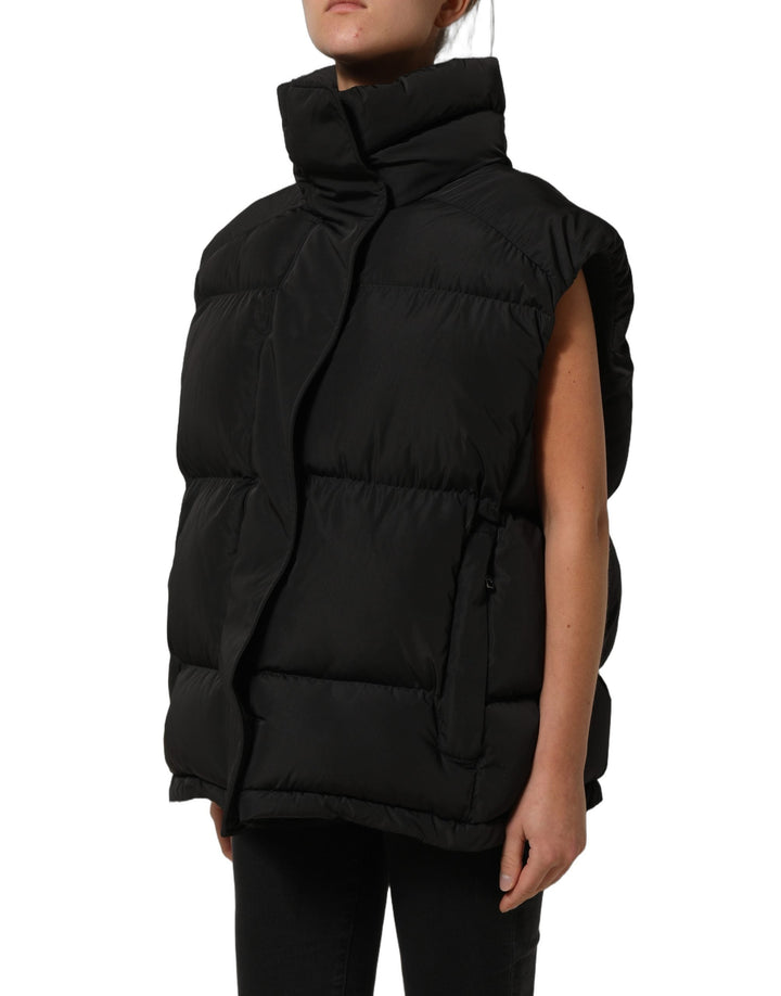 Dolce &amp; Gabbana Puffer Jackets - Black Polyester Sleeveless Padded Men Jacket