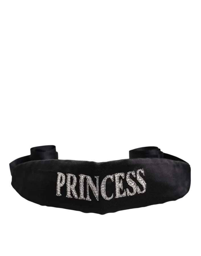 Dolce &amp; Gabbana Black Princess Fantasy Braided Waist Belt