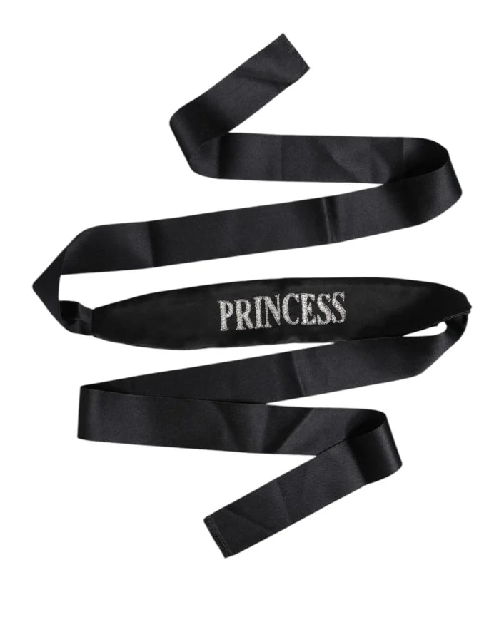 Dolce &amp; Gabbana Black Princess Fantasy Braided Waist Belt