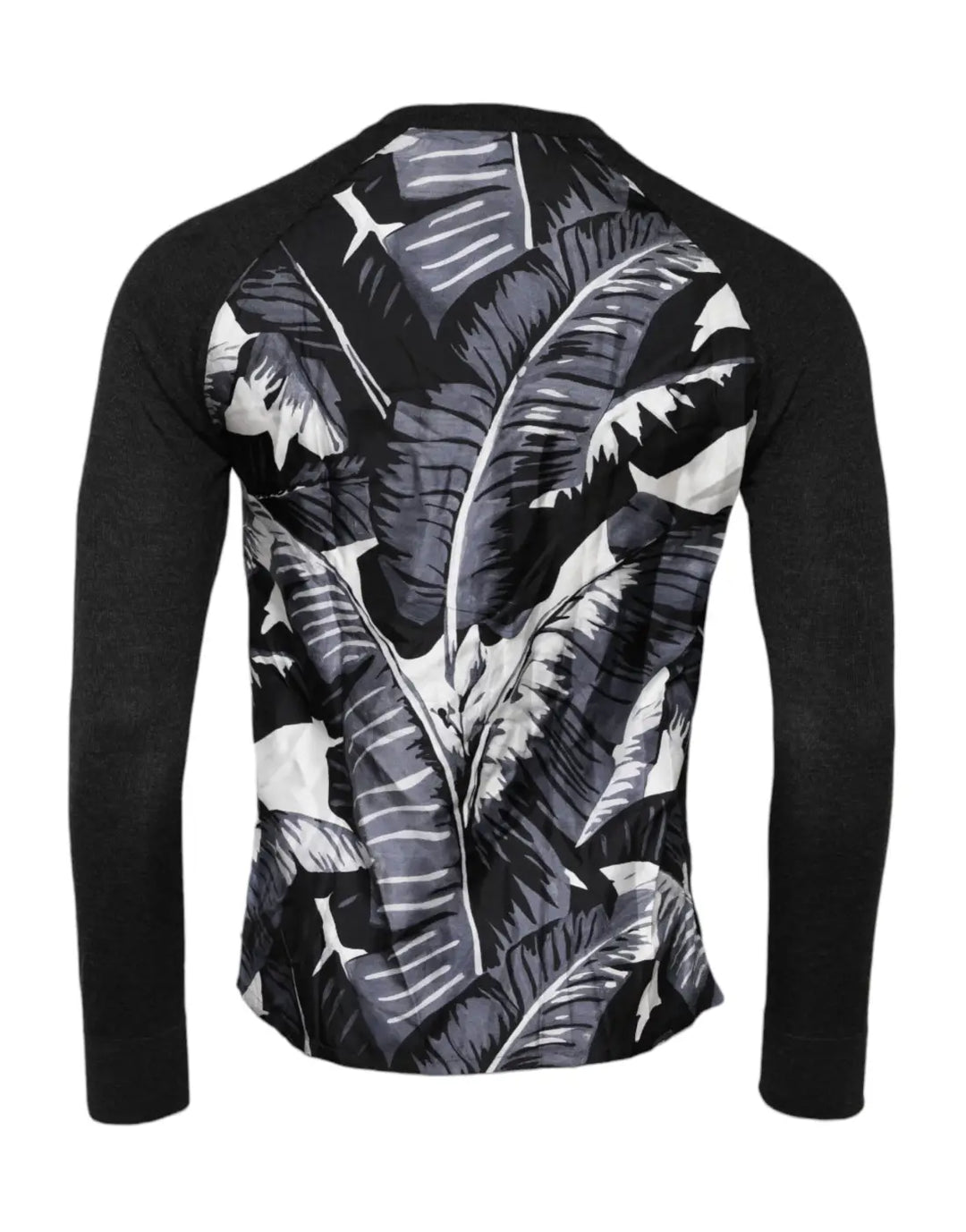 Dolce &amp; Gabbana Black Printed Knitted Men Pullover Sweater
