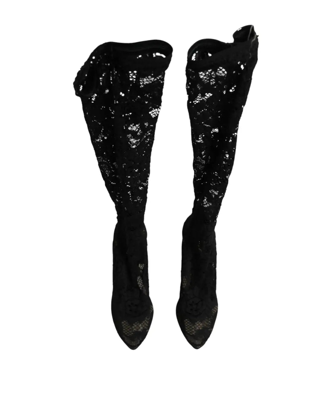 Dolce &amp; Gabbana Black Pumps Taormina Lace Socks Boots Shoes