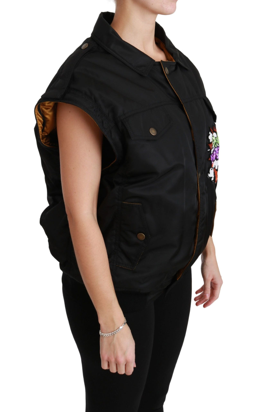 Dolce &amp; Gabbana Bomber Jackets - Black Queen Crown Sequined Jacket