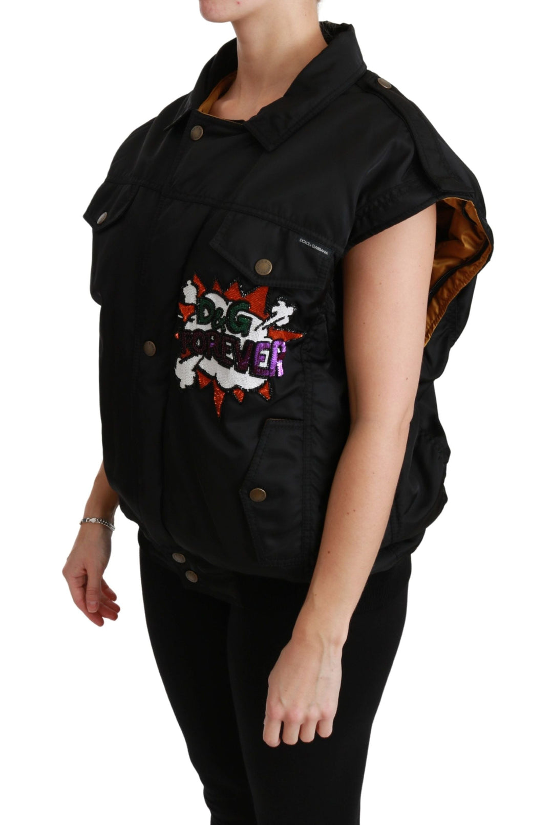 Dolce &amp; Gabbana Bomber Jackets - Black Queen Crown Sequined Jacket
