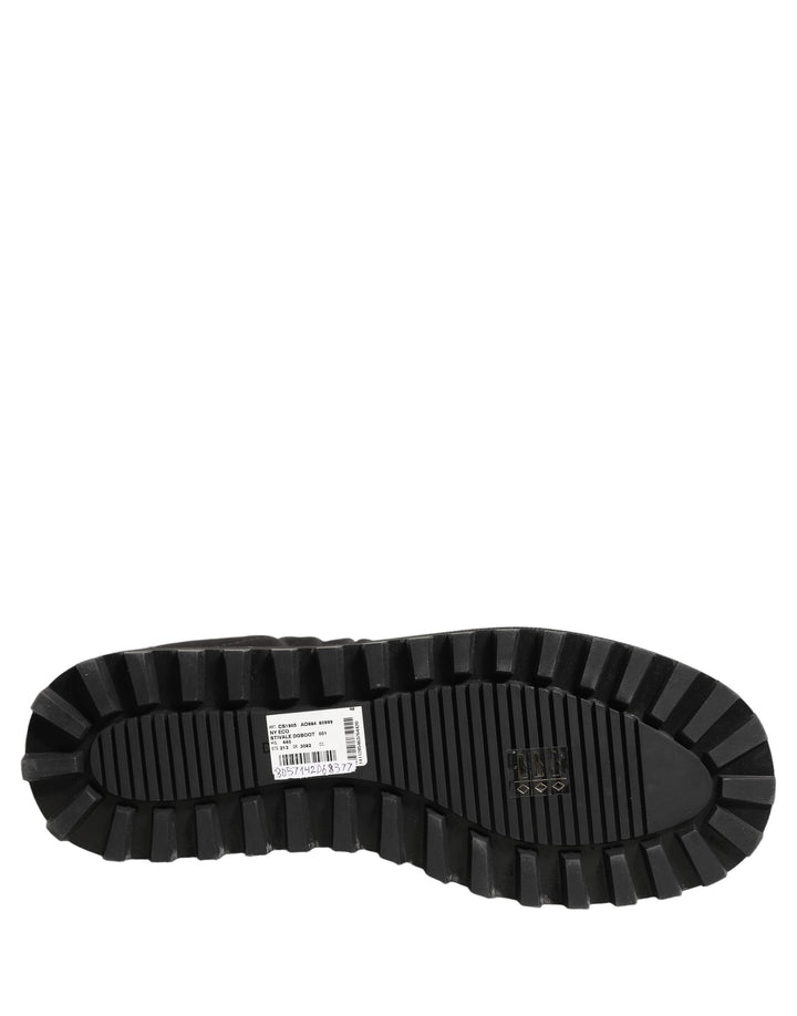 Dolce &amp; Gabbana Black Quilted Effect Mid Calf Boots Shoes