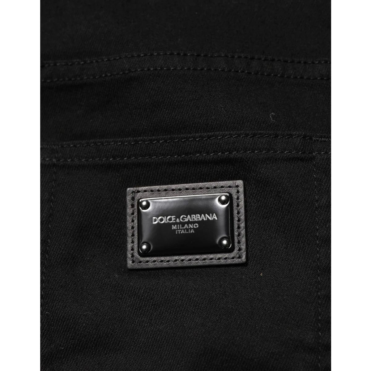 Dolce and Gabbana Black Sacred Heart Skinny Jeans for Men &