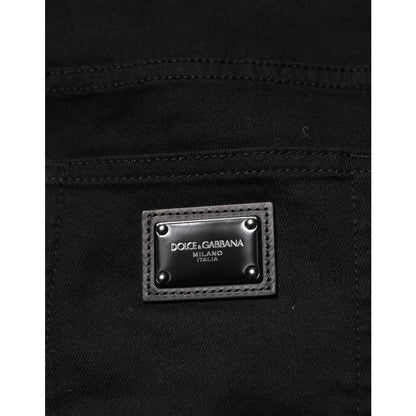 Dolce and Gabbana Black Sacred Heart Skinny Jeans for Men &