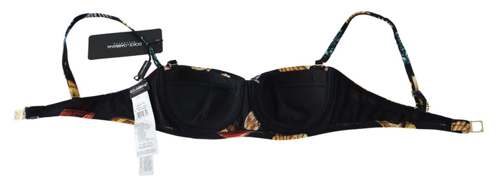 Dolce &amp; Gabbana Black Seashells Print Women Swimwear Bikini Tops - Women’s