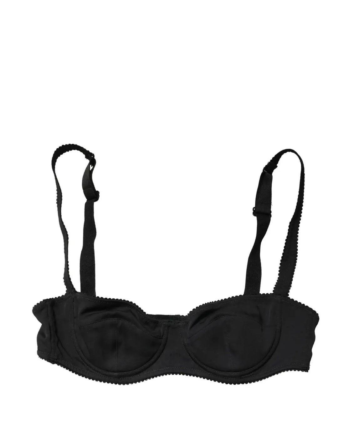 Dolce &amp; Gabbana Black Semi-Pad Underwire Balconette Bra Underwear