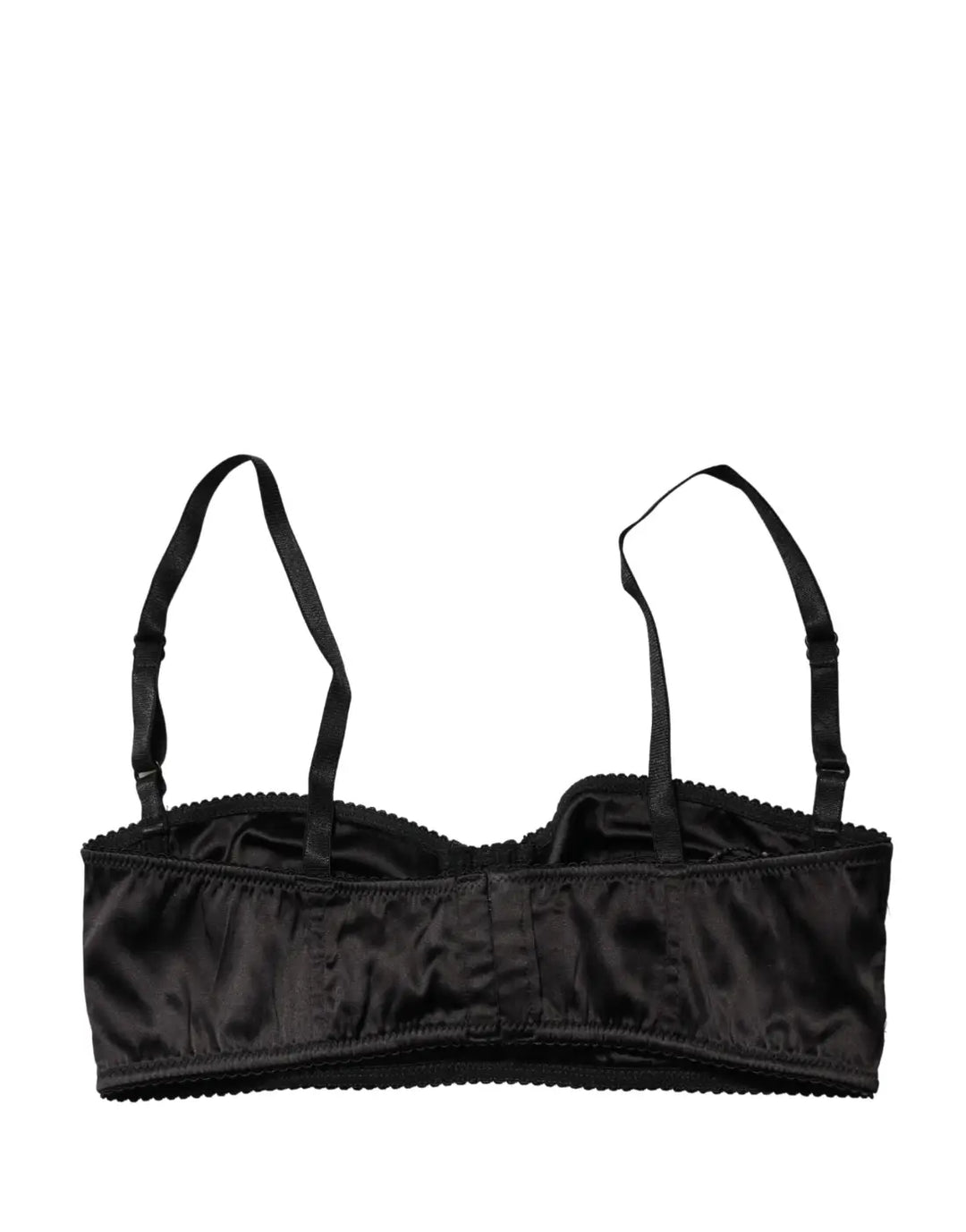 Dolce &amp; Gabbana Black Semi-Pad Underwire Balconette Bra Underwear