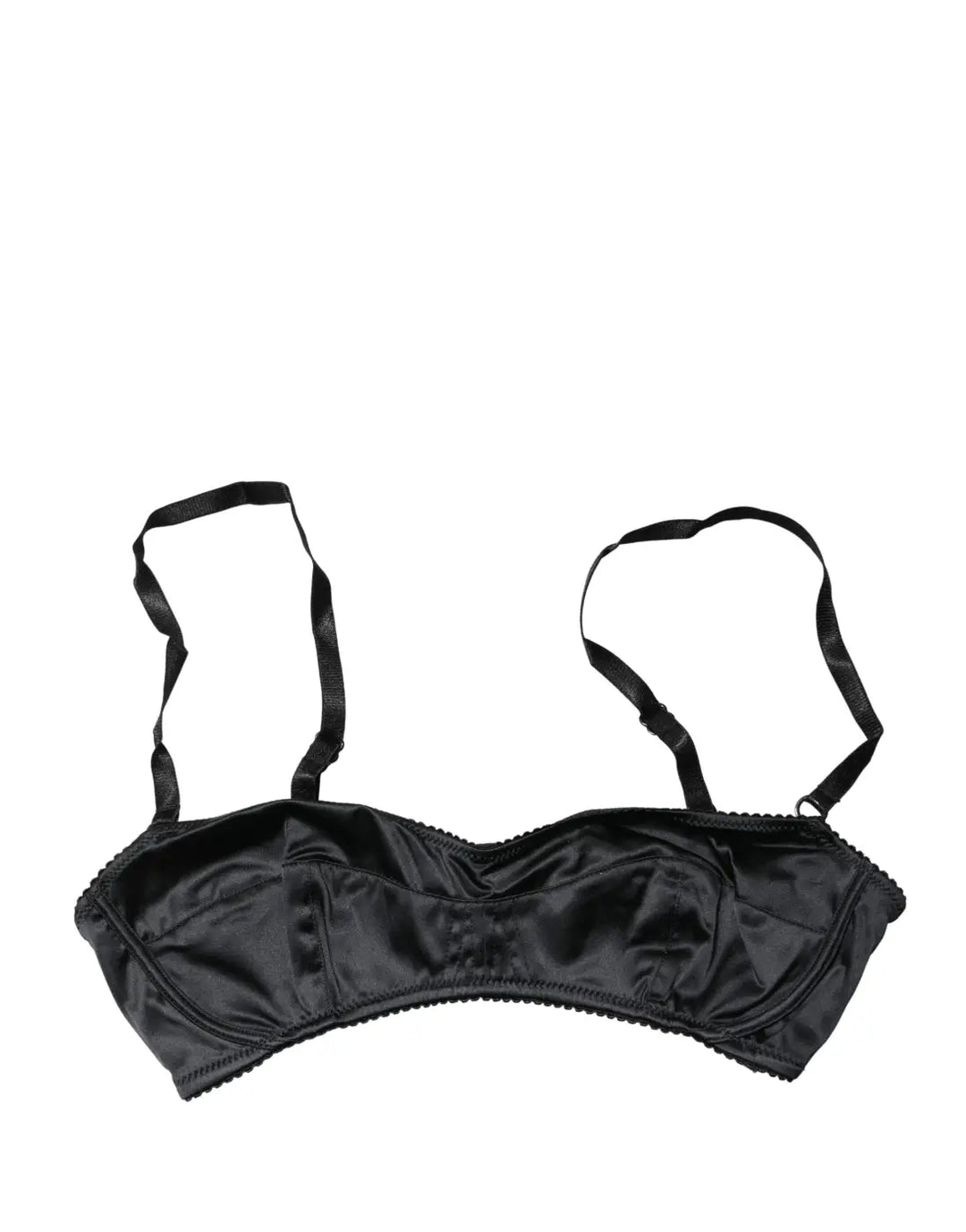 Dolce &amp; Gabbana Black Semi-Pad Underwire Balconette Bra Underwear