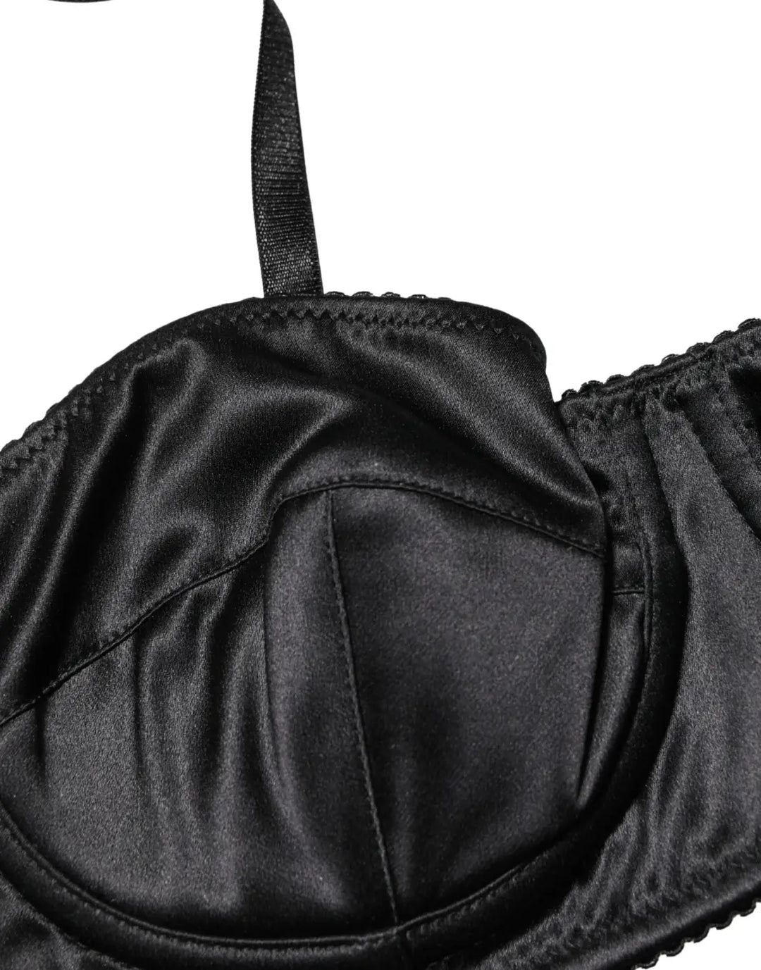 Dolce &amp; Gabbana Black Semi-Pad Underwire Balconette Bra Underwear