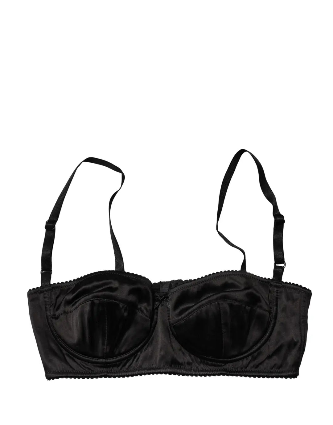 Dolce &amp; Gabbana Black Semi-Pad Underwire Balconette Bra Underwear