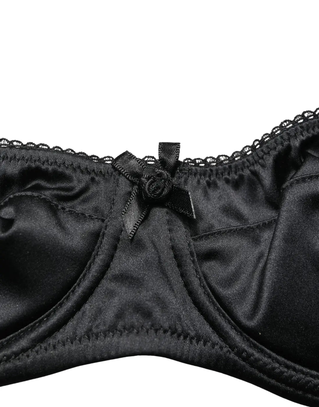 Dolce &amp; Gabbana Black Semi-Pad Underwire Balconette Bra Underwear