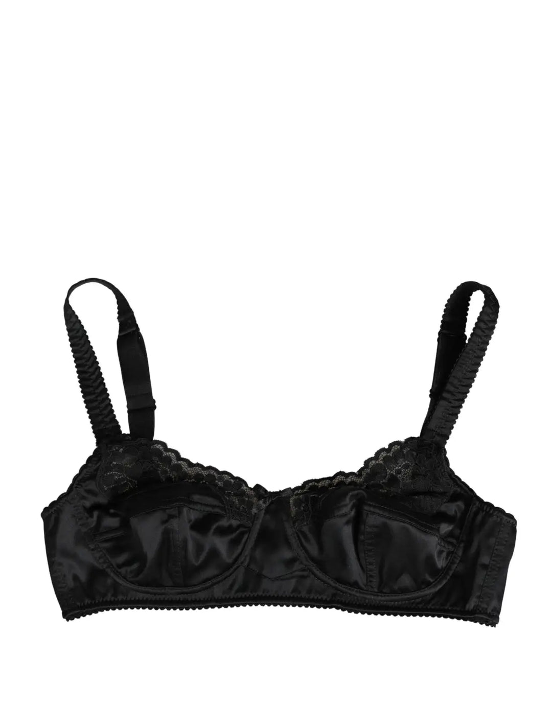 Dolce &amp; Gabbana Black Semi-Pad Underwire Balconette Bra Underwear