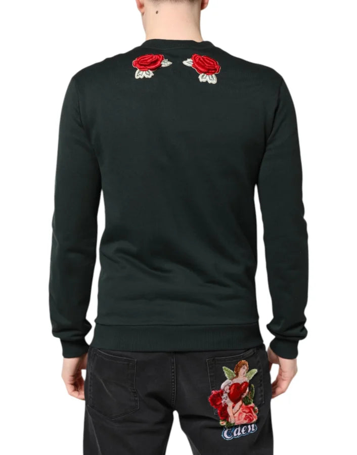 Dolce &amp; Gabbana Black Sequined Embellished Pullover Sweater
