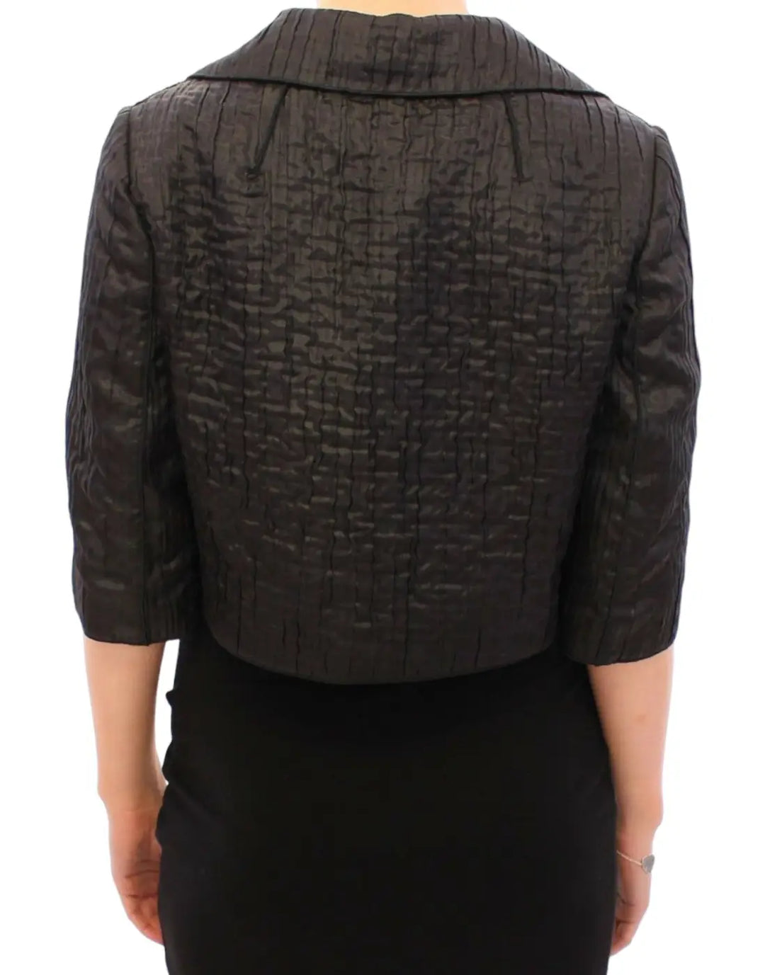 Dolce &amp; Gabbana Black Short Bolero Shrug Jacket Coat