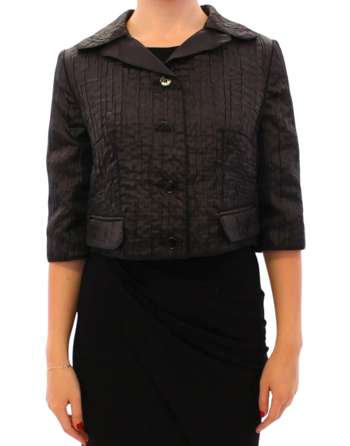 Dolce &amp; Gabbana Black Short Bolero Shrug Jacket Coat