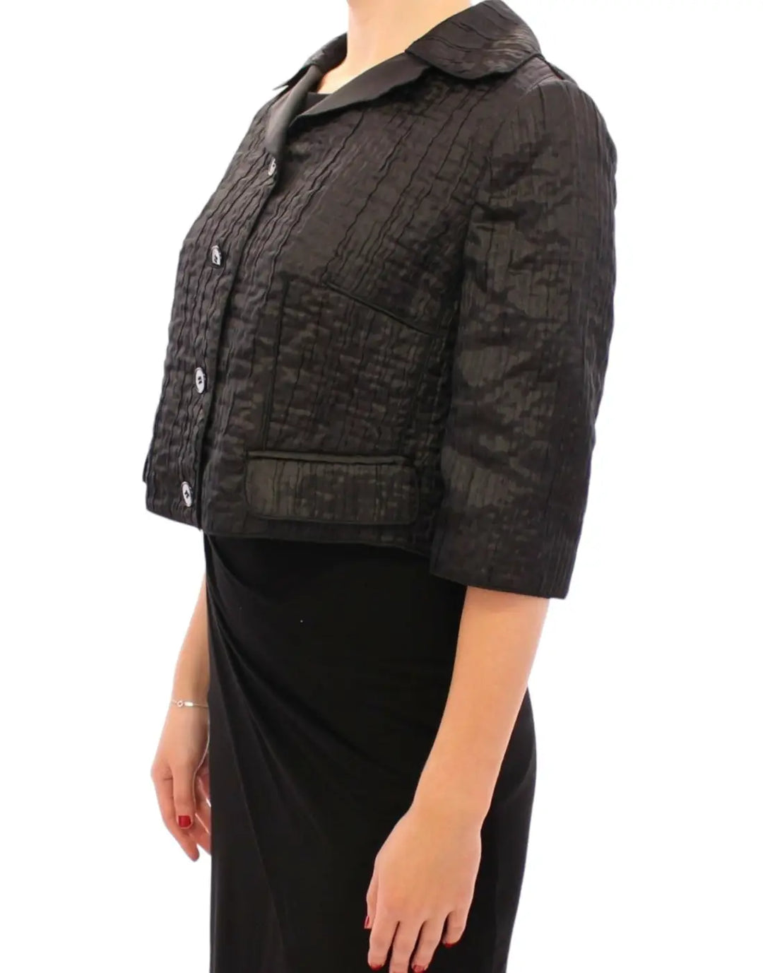Dolce &amp; Gabbana Black Short Bolero Shrug Jacket Coat