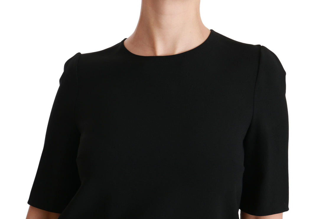 Dolce &amp; Gabbana - Black Short Sleeve Casual Top Stretch Blouse