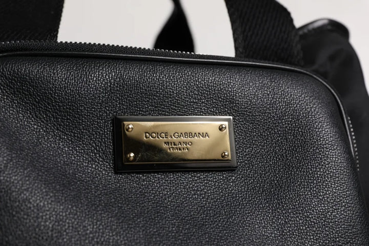 Dolce &amp; Gabbana Black Shoulder Strap Pet Carry Logo Plaque Bag