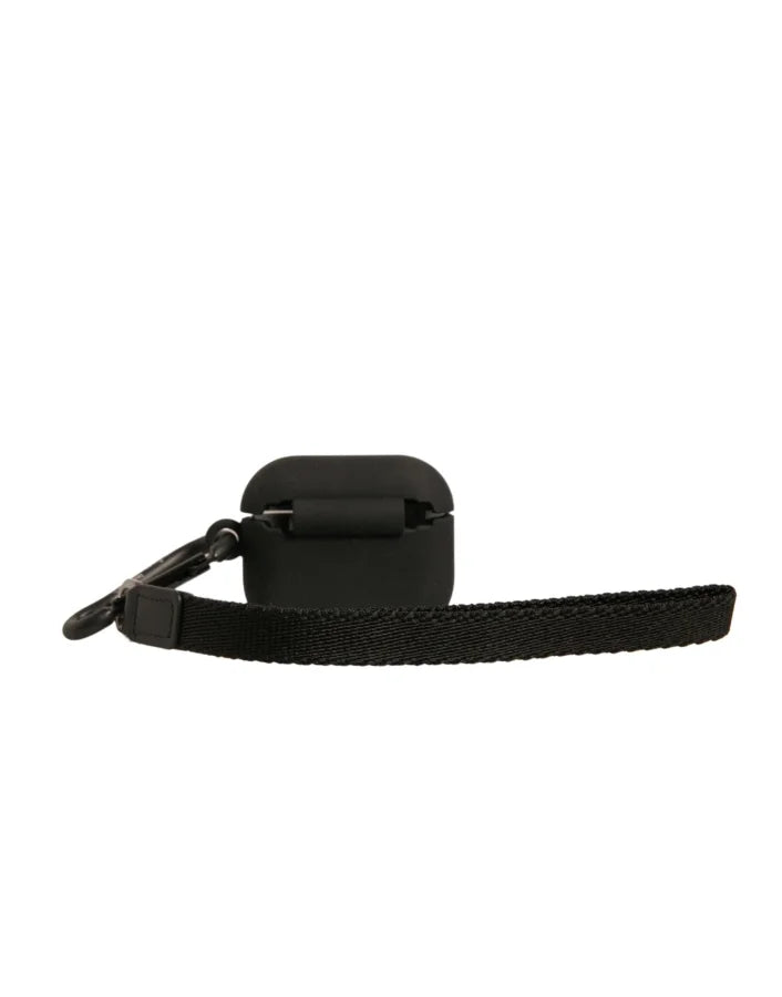 Dolce &amp; Gabbana Black Silicone Rubber Logo Embossed Airpods Case