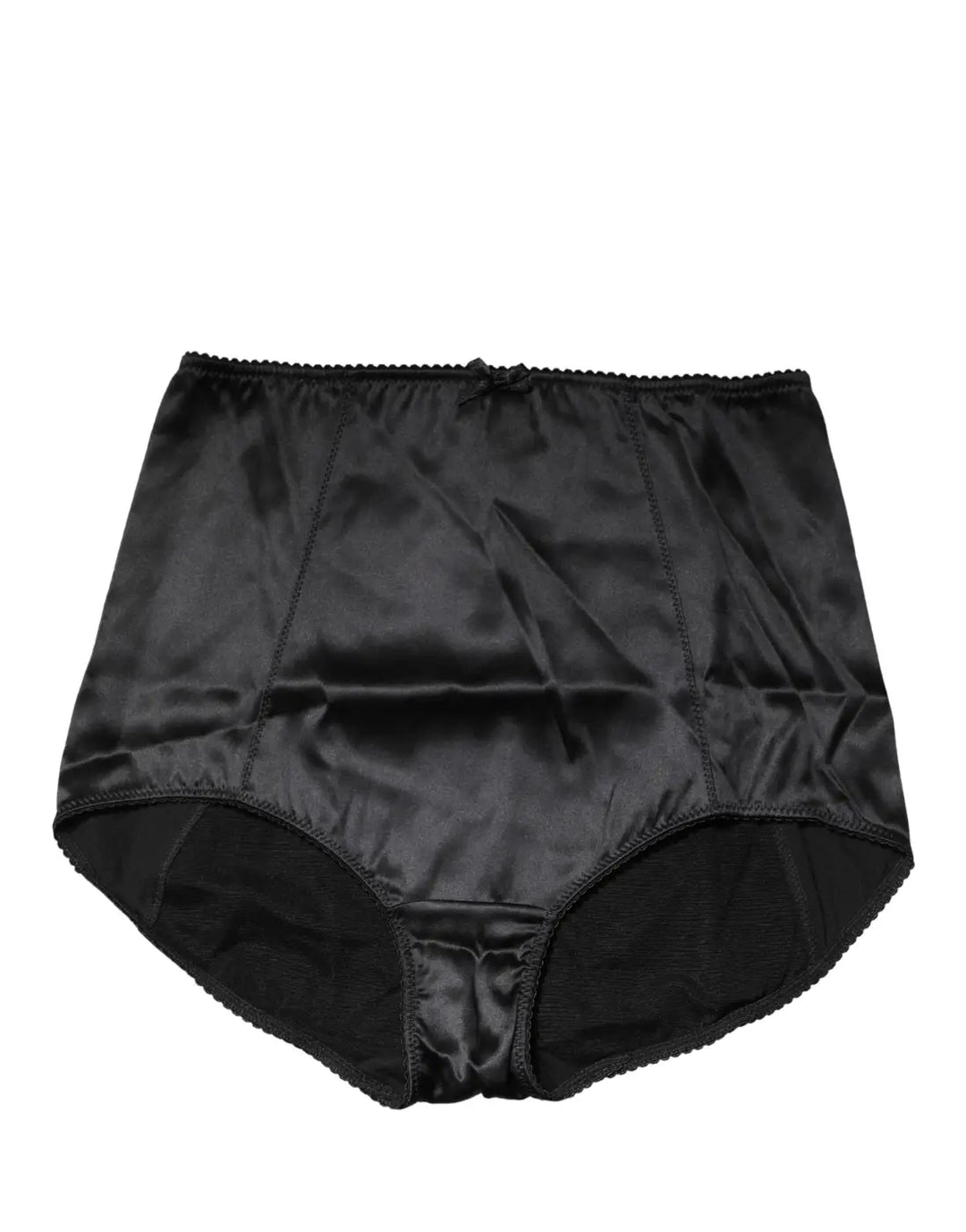 Dolce &amp; Gabbana Black Silk Blend High Waist Girdle Panty Underwear