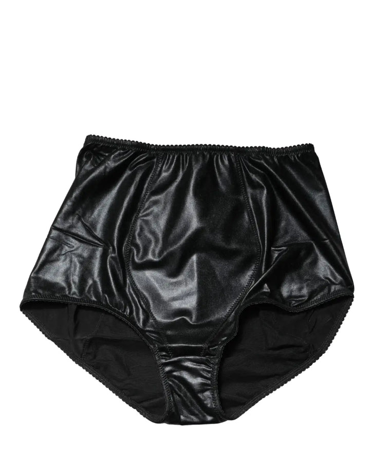 Dolce &amp; Gabbana Black Silk Blend High Waist Girdle Panty Underwear