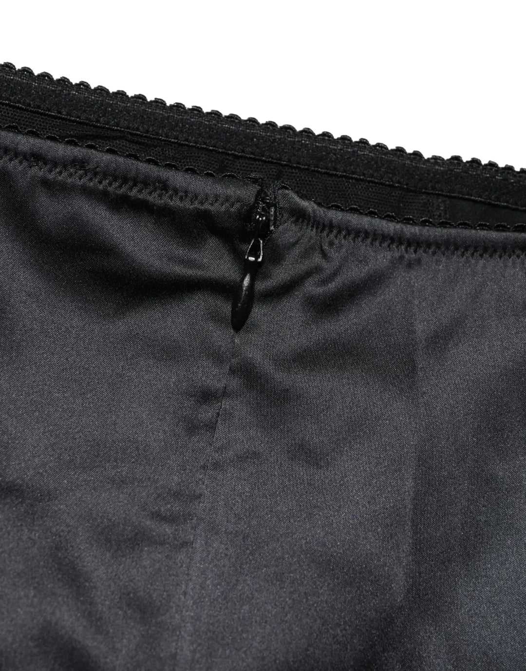 Dolce &amp; Gabbana Black Silk Blend High Waist Girdle Panty Underwear