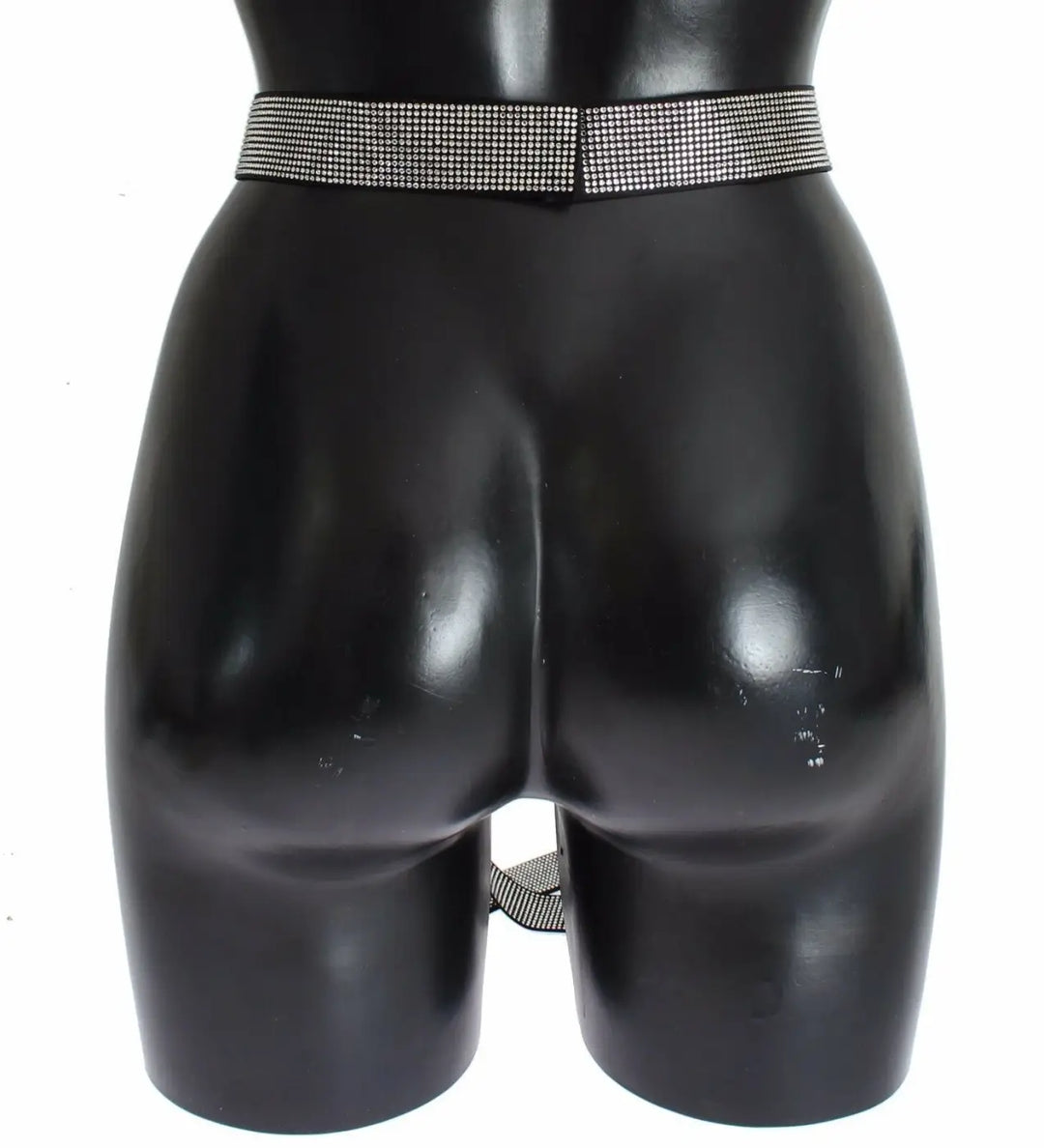 Dolce &amp; Gabbana Black Silk Clear Crystal Bow Waist Belt