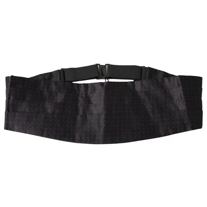 Dolce and Gabbana Black Silk Cummerbund Luxury Italian Accessory &