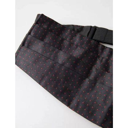 Dolce and Gabbana Black Silk Cummerbund Luxury Italian Accessory &