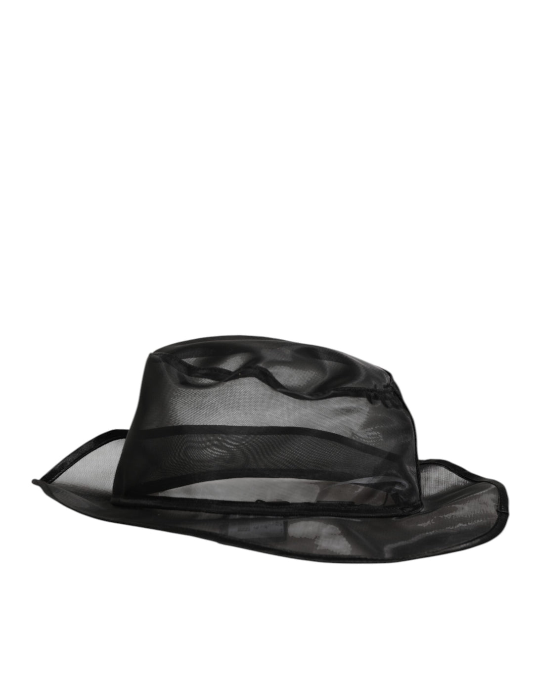 Dolce &amp; Gabbana Black Silk Mesh Bucket Men Fisherman Cap Hat