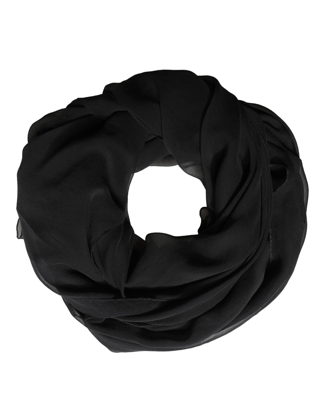 Dolce &amp; Gabbana Black Silk Neck Wrap Shawl Stole 167cm x 126cm Scarf