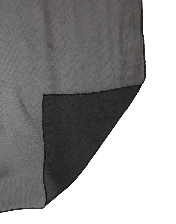 Dolce &amp; Gabbana Black Silk Neck Wrap Shawl Stole 167cm x 126cm Scarf
