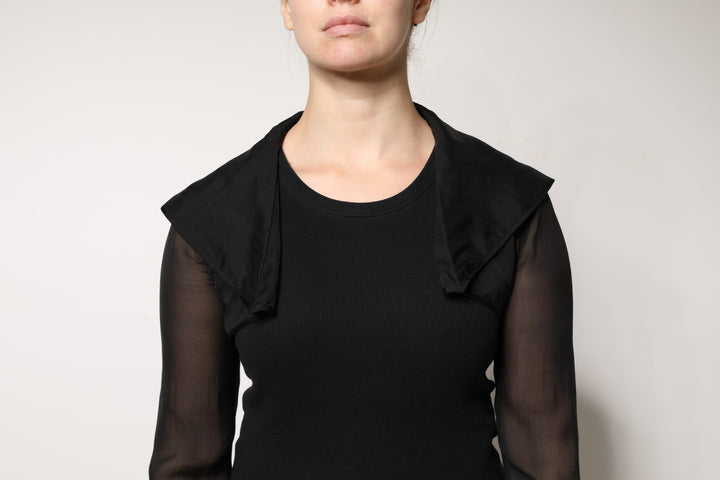 Dolce &amp; Gabbana Blouses - Women’s Black Silk Sheer Long Sleeves Blouse Top
