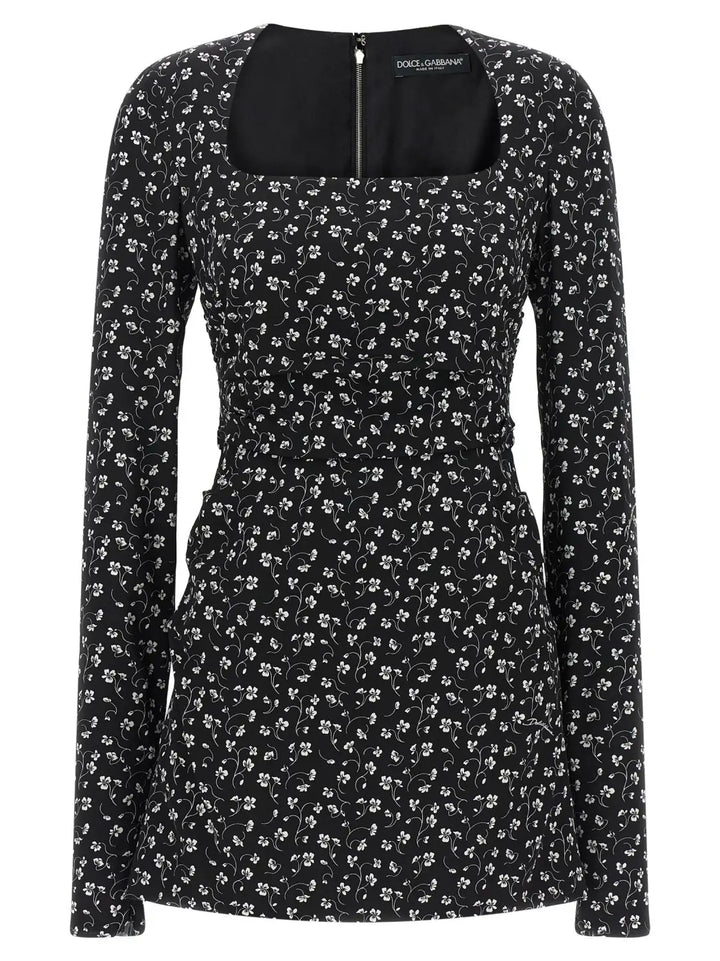 Dolce &amp; Gabbana Black Silk Short Dress