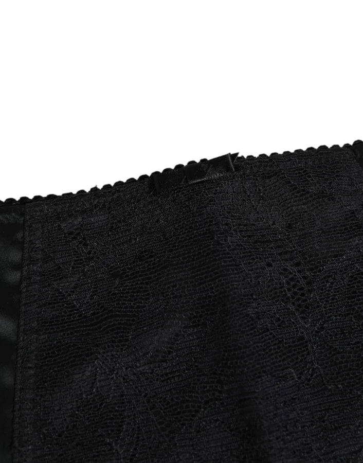 Dolce &amp; Gabbana Black Silk Stretch Slip Cycling Women Underwear