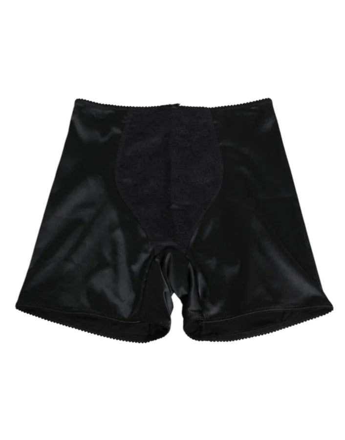 Dolce &amp; Gabbana Black Silk Stretch Slip Cycling Women Underwear