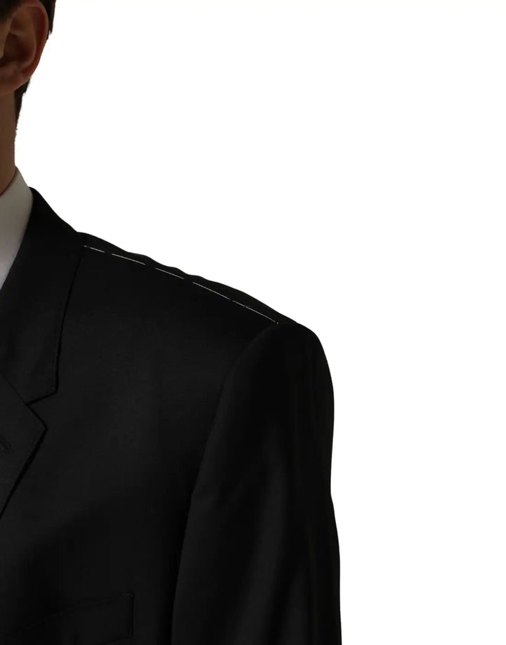 Dolce &amp; Gabbana Black Single Breasted 2 Button Suit Jacket