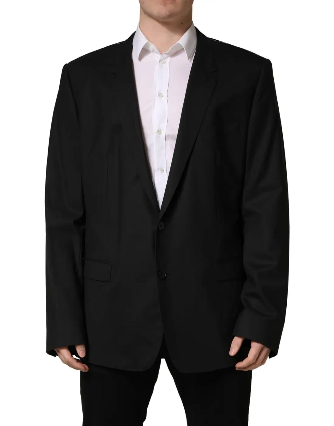Dolce &amp; Gabbana Black Single Breasted 2 Button Suit Jacket