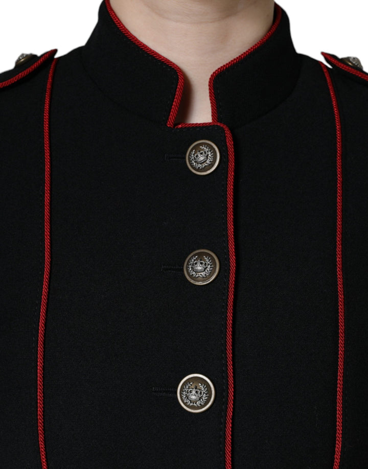 Dolce &amp; Gabbana Trench Coats - Black Single Breasted Coat Jacket