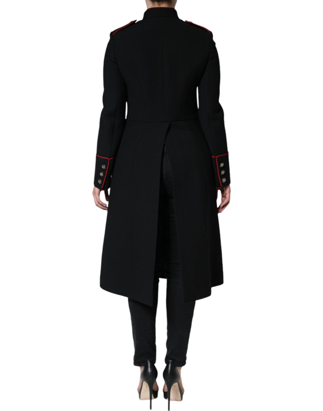 Dolce &amp; Gabbana Trench Coats - Black Single Breasted Coat Jacket