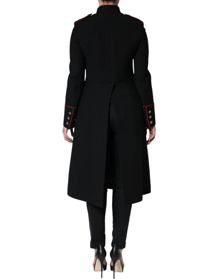 Dolce &amp; Gabbana Trench Coats - Black Single Breasted Coat Jacket