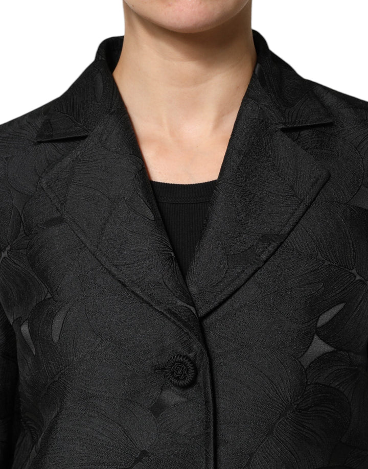 Dolce &amp; Gabbana Trench Coats - Black Single Breasted Coat Jacket