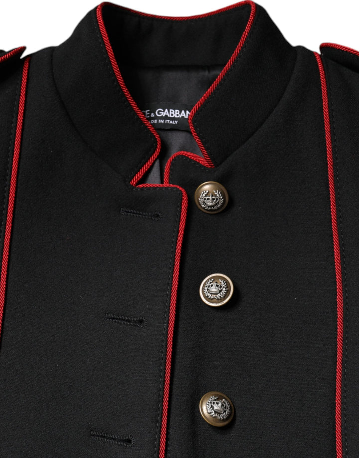 Dolce &amp; Gabbana Trench Coats - Black Single Breasted Coat Jacket